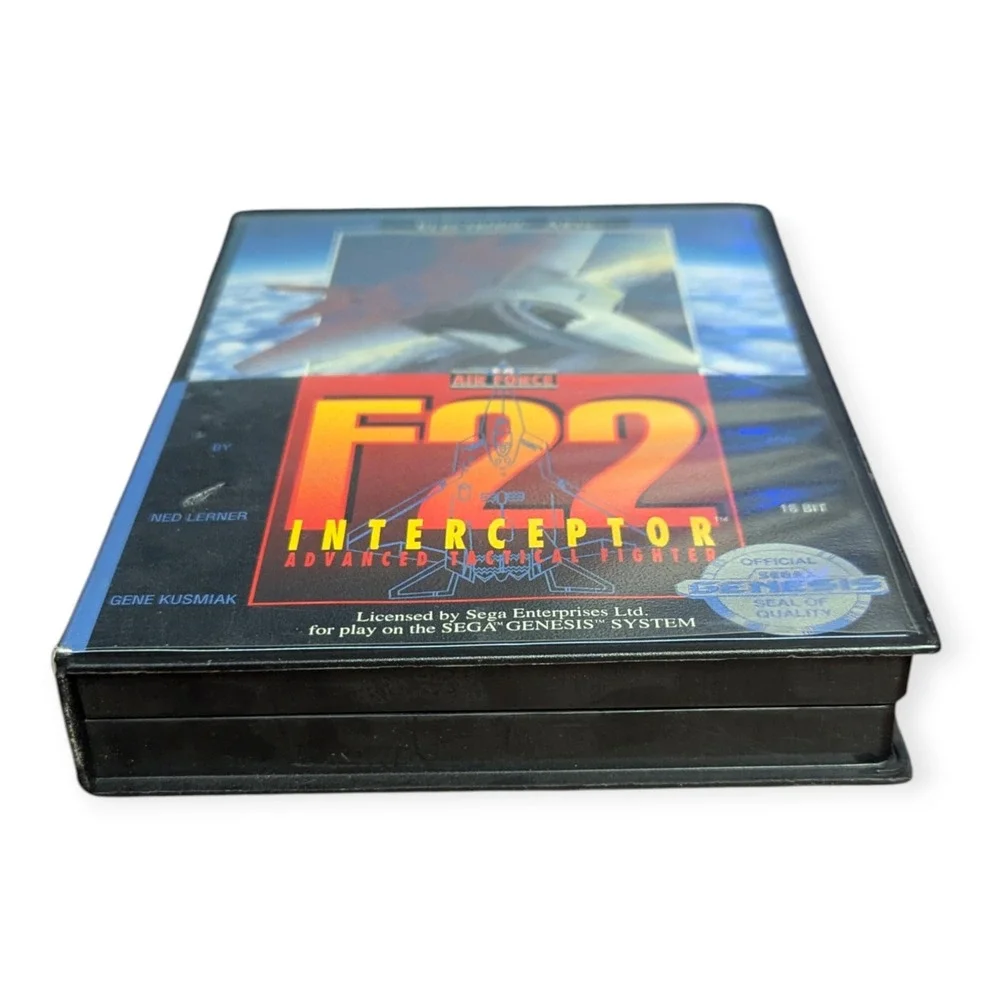 F-22 Interceptor Sega Genesis Game Electronic Arts‎ CIB 1991 Flight Sim 7015